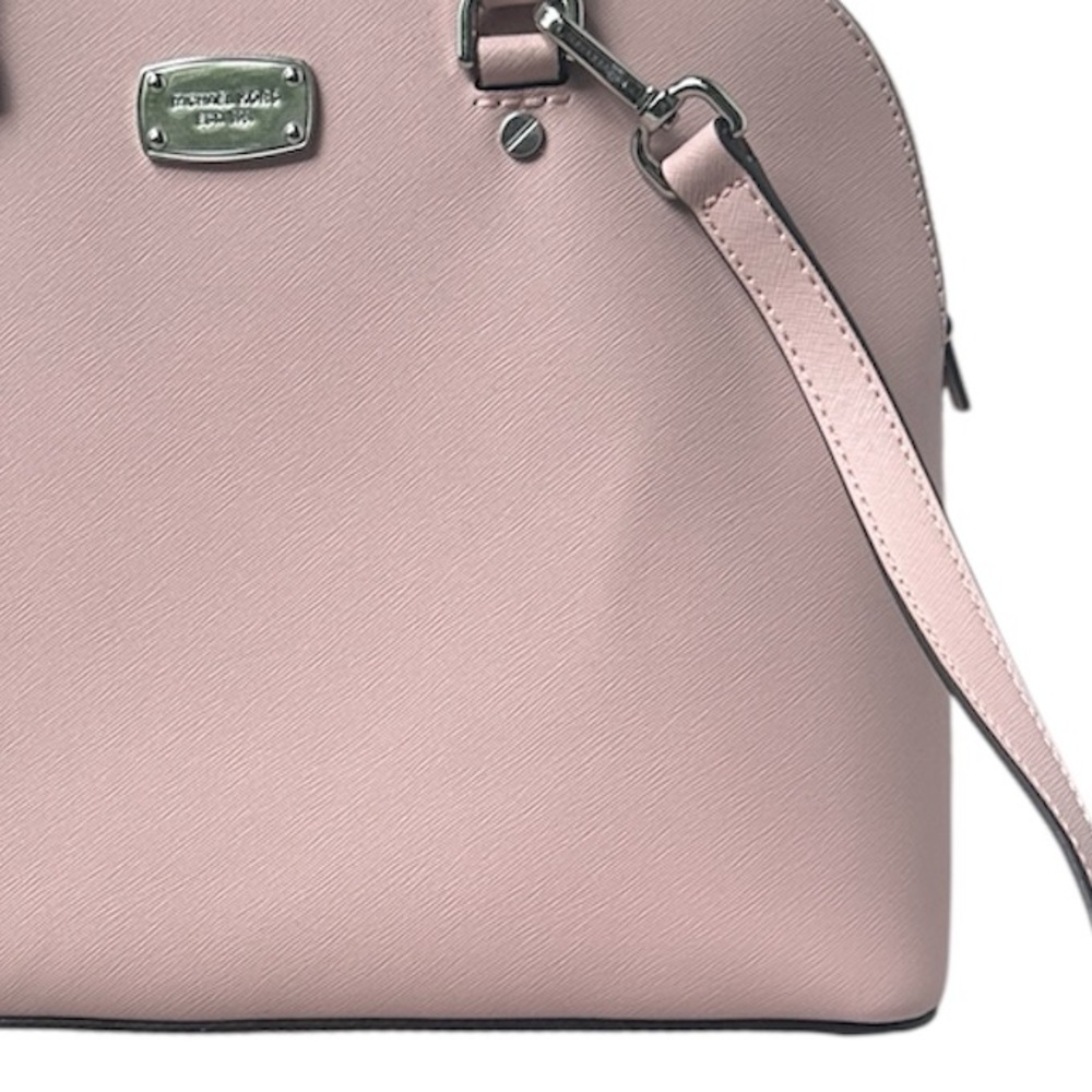 Michael Kors Blush Pink Saffiano Leather Dome Satchel Crossbody Bag - Picture 10 of 17